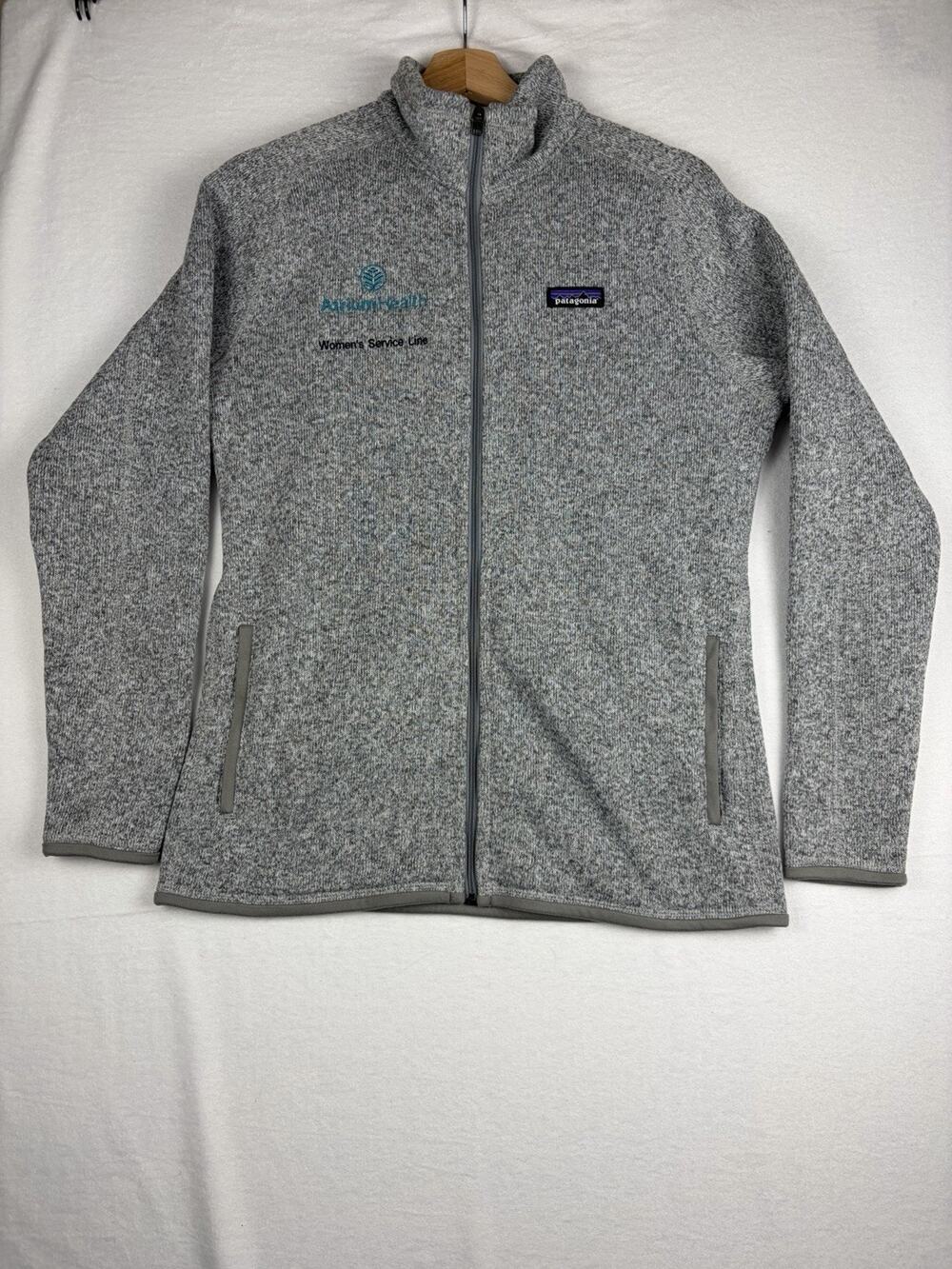 Patagonia Better Sweater Jacket Women’s L Gray Full Zip Atrium Health Fleece